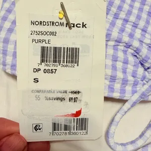 Maaji Lavender Gingham Reversible Trikini One-Piece Swimsuit size Small- NWT thumbnail 11