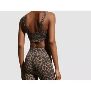 Varley Small Bra Women's Brown Let's Go Staunton Cut-Out‎ Front Sports S $68 thumbnail 3