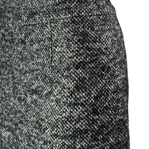 J.Crew Women Gray Wool Zip High Waisted Tweed Straight Pencil Mini Skirt Size 0 thumbnail 3