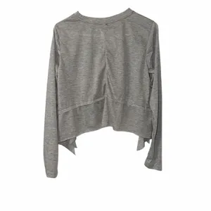 Velvet Vault Gray Pullover Lightweight Crop Top(Size Small) Gray thumbnail 8