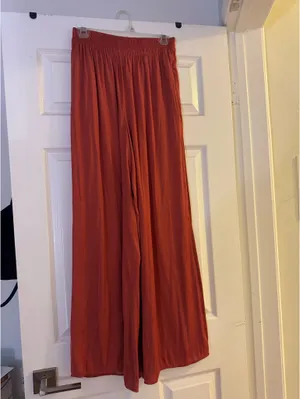 Zara Satin Wide Leg Pants Small thumbnail 2