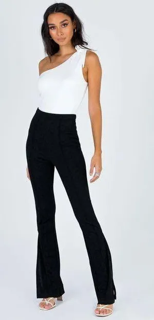 Princess Polly One Shoulder Bow Tie White Bodysuit thumbnail 2