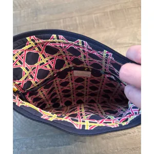 Vera Bradley Crossbody Hipster‎ Bag Ribbons Retired Pattern Purple Navy Blue thumbnail 8