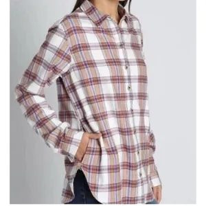 Jach's Girlfriend Tartan Plaid Flannel Shirt Women Med Button Up Outdoors Casual thumbnail 2