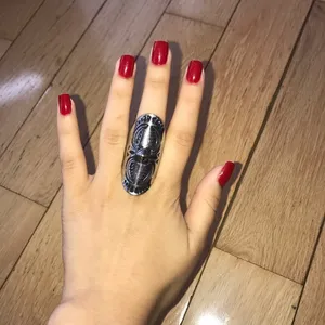 Black and Silver ring thumbnail 1