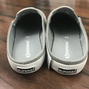 Superga Grey Suede Mule Sneakers Slip On Casual Shoes Sz 6 thumbnail 6