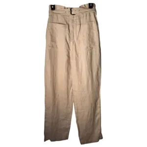 Tularosa‎ Pants Women Small Pink Paloma Linen Belted Paper Bag Wide Leg Preppy thumbnail 3