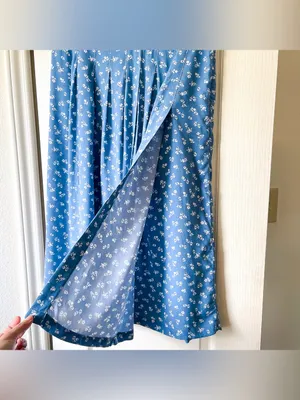 Sezane Alicia Midi Skirt Blue Floral US 10 NWT‎ thumbnail 4