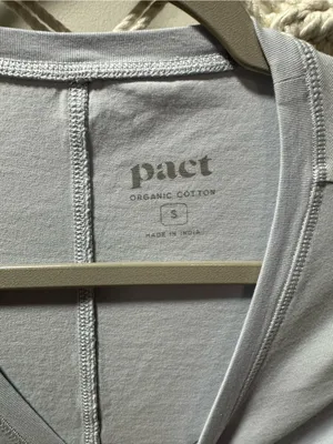 Pact Light Blue Long Sleeve Crewneck Tee thumbnail 3