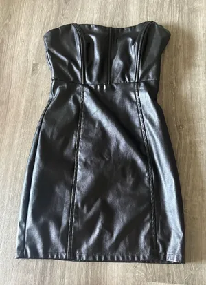 Princess Polly Black Leather Dress thumbnail 1