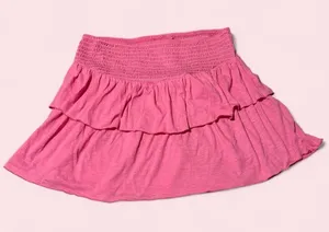Simply Southern Pink Tiered Ruffle Mini Skirt thumbnail 1