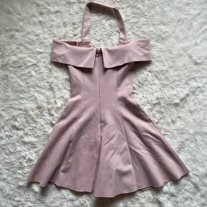 Nicholas x Dress Sadie Halter Mini in Blush Pink 0 NWT New thumbnail 3