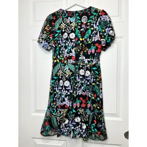 Sam‎ Edelman Embroidered Puff Sleeve Floral Mesh Mini Dress 4 thumbnail 4
