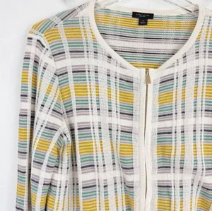 Ann Taylor Factory Full Zip Lightweight Sweater Jacket Size Medium M EUC thumbnail 2