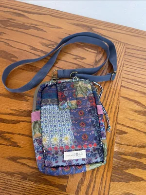 Natural Life Floral Multiwen Crossbody Bag in Blue thumbnail 2