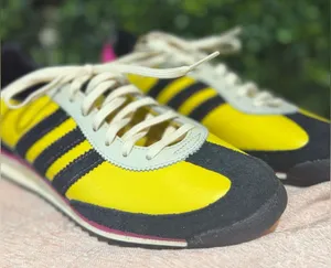 Adidas Navy Blue and Yellow Athletic Shoes thumbnail 1