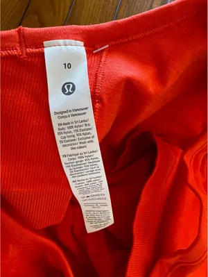 Lululemon Ebb to Street Tank Padded Cherry Ember Size 10 NWT thumbnail 4