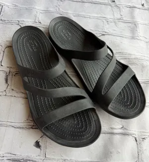 Crocs Swiftwater Women's Sandal Black Strappy Slide 8 Comfort Casual Shoes thumbnail 1