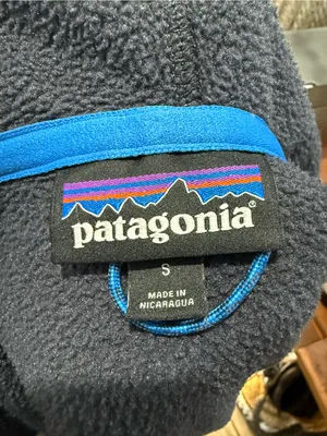 Patagonia Hooded Fleece Jacket - Blue & Black thumbnail 6