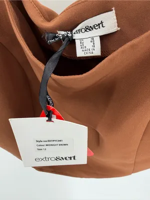 Anthropologie Extro&Vert NWT brown classic night out cropped tank top thumbnail 4