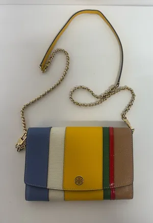 Tory Burch Robinson Ballon Stripe Convertible Shoulder Bag MSRP 498 thumbnail 1