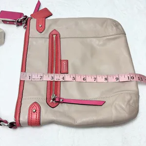 Coach‎ Vintage Daisy Spectator Tan Orange Pink Crossbody Bag thumbnail 7