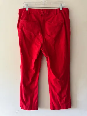 Maeve by Anthropologie Bright Red Tailored Cropped Pants thumbnail 3