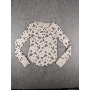 We The Free Free People Everest Floral Thermal Henley Long Sleeve Top thumbnail 2