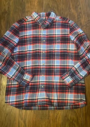 Vineyard Vines Plaid Shirt Button Down size xl thumbnail 1