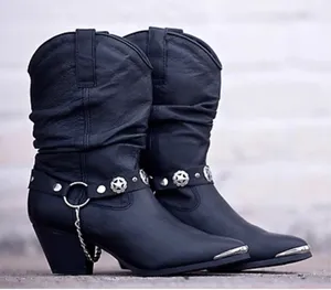Dingo Women's Dingo Olivia Western Black Boots size 8.5 thumbnail 1
