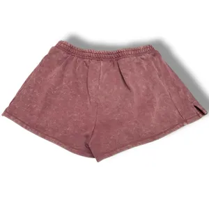 Aeropostale Maroon Mineral‎ Wash Sweat Shorts Soft M thumbnail 4