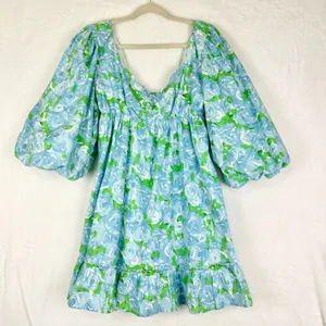 Show Me Your Mumu Mandi Mini Dress Size XL Something Blue Floral thumbnail 3