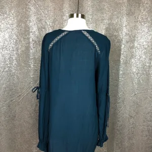 Free people blue top boho festival women's size‎ XS thumbnail 3