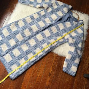 Baltic Born Blue & Cream Plaid Breckenridge Long Sherpa Jacket thumbnail 7
