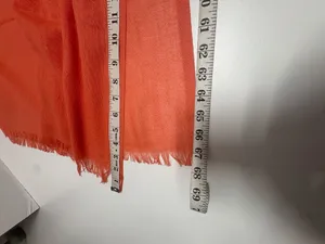 EYFEL Vibrant Orange Pashmina Shall With Fringes - 28.5" x 67.5" - NEW In Bag. thumbnail 8