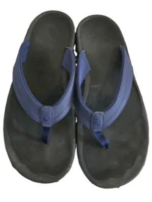 OluKai Ohana flip flops Womens Blue Shoes Sandals Size 9 Comfort Support Fall thumbnail 2