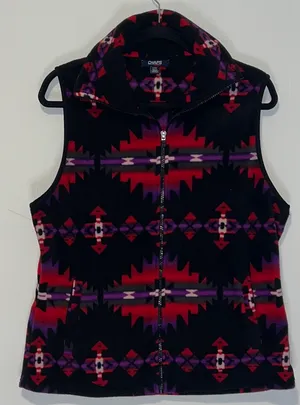 Ralph Lauren Fleece Aztec Southwestern Print Vest thumbnail 1