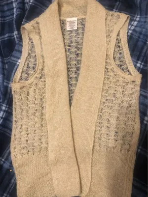 No Boundaries Y2K Wool blend open sweater vest thumbnail 1