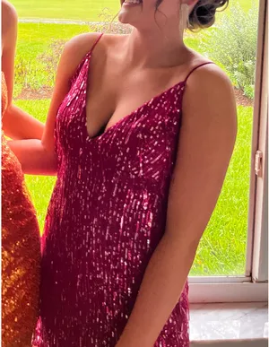 Magenta homecoming dress dillards thumbnail 2