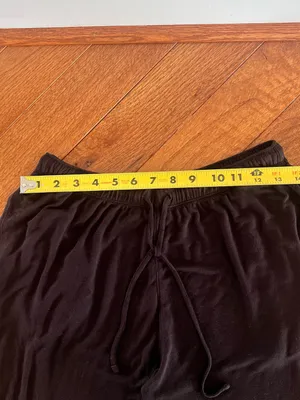 Uniqlo Black Wide Leg Drawstring Easy Pants Size Small thumbnail 3
