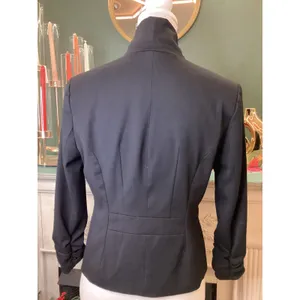 Express Black Ruched‎ Sleeve Blazer Jacket Women's Size 8 thumbnail 4