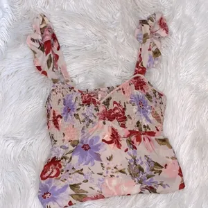 BOG collective floral smocked top size large new with tags thumbnail 4