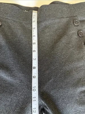 Betabrand Dark Heather Gray Pants with Front Button Accents Size Large Petite thumbnail 5