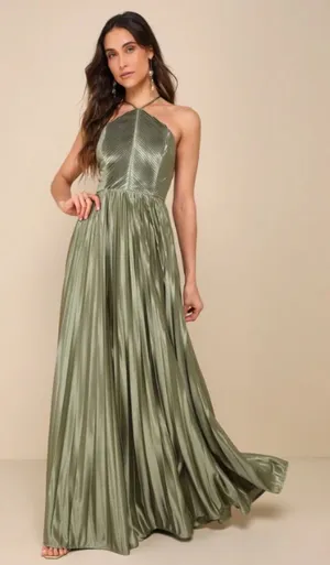 LULUS Sexy FLowy Prom Wedding Bridesmaid Glamorous Elegant Cutout Maxi Dress thumbnail 1