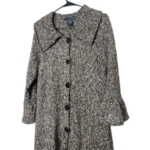 Calvin Klein Jeans‎ Brown Long Line Cardigan Sweater Dress Size M thumbnail 2