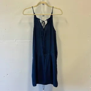 Mason by Barneys New York Navy 100% Silk Wrap Mini Dress Size 0 Party Cocktail thumbnail 2