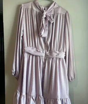 ENTRO Knee-Length Mock Neck Lavender Dress - Large - NWT thumbnail 1