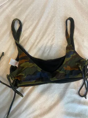 No Boundaries camo swimsuit top thumbnail 2