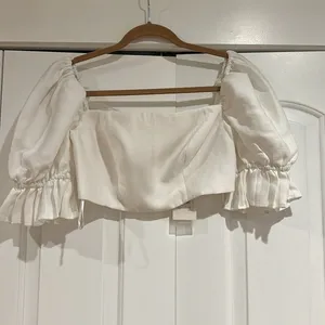 Revolve C/MEO Collective‎ new with tags medium still feel crop top ivory thumbnail 3