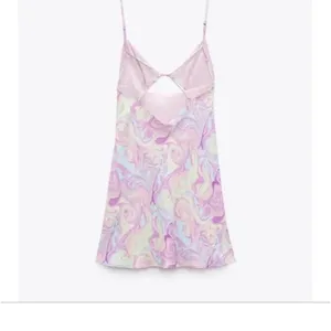 Zara Tie Dye Cutout Satin Mini Dress Sz M thumbnail 4